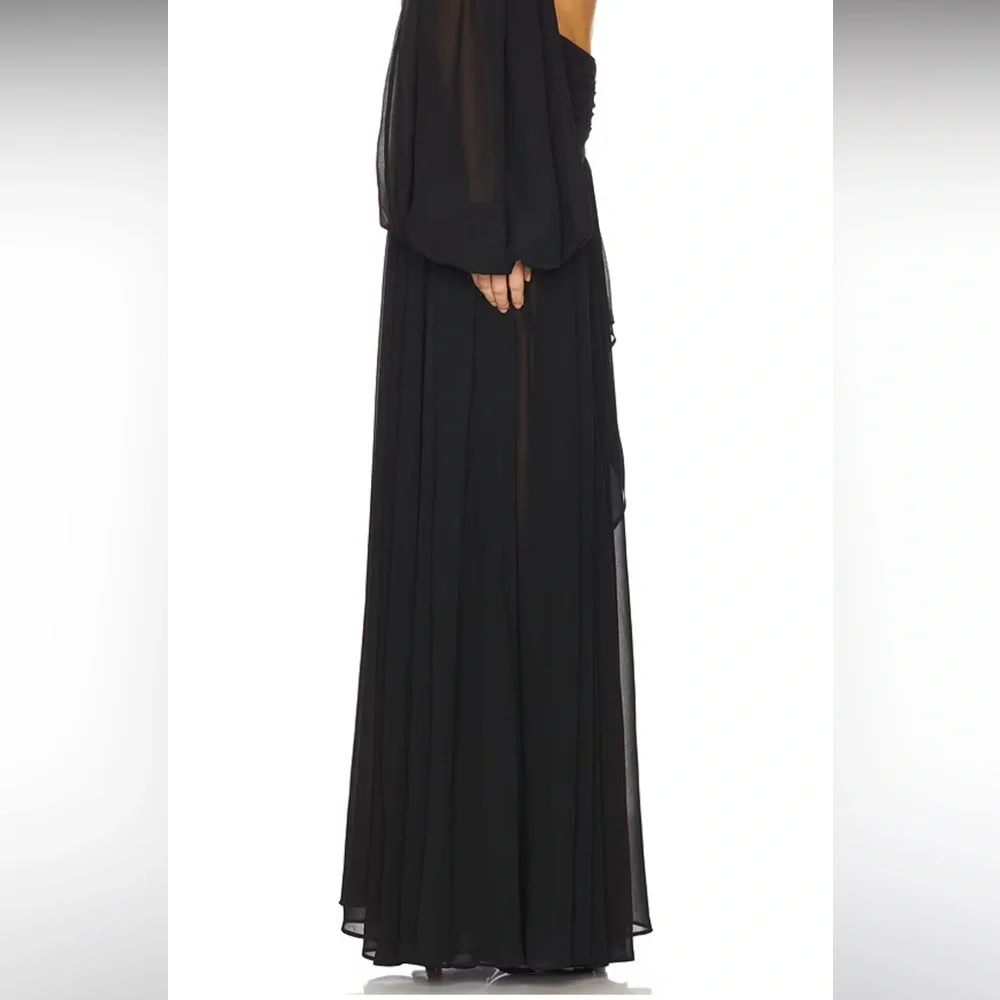 NWOT! Michael Costello x REVOLVE Blair Maxi Skirt in Black - Picture 3 of 9